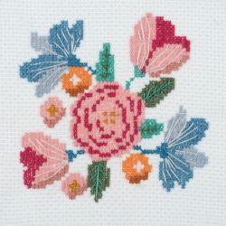 Mini Kit à broder au point de croix compté Floral 13 x 13 cm