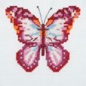 Mini Kit à broder au point de croix compté Papillon 13 x 13 cm