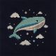 Kit à broder au point de croix compté Baleine 15 x 15 cm