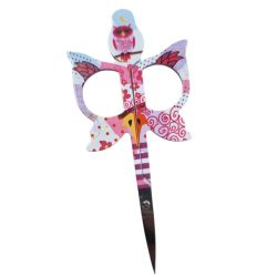 Ciseaux broderie Chat 10 cm coloris rose