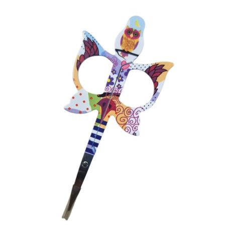 Ciseaux broderie Chouette Hibou 10 cm coloris Orange