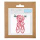Kit à broder au point de croix compté Chaussons de Danse 15 x 15 cm