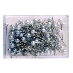 80 Epingles Têtes de Perles Coloris Nacré Blanc